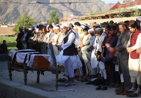 The funeral of one of the three female polio workers killed in Jalalabad, Afghanistan