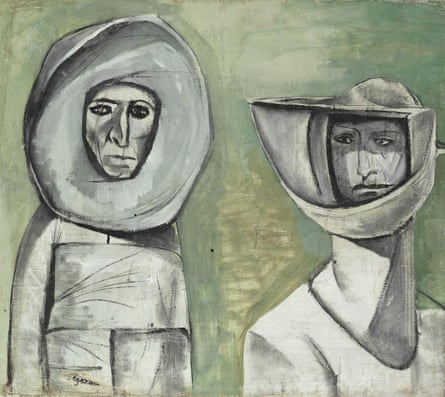 Abdel Hadi El Gazzar, Two People in Space Outfits, early 1960s.