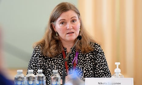 Queensland Integrity Commissioner Nikola Stepanov speaks during a budget estimates hearing at Queensland Parliament House