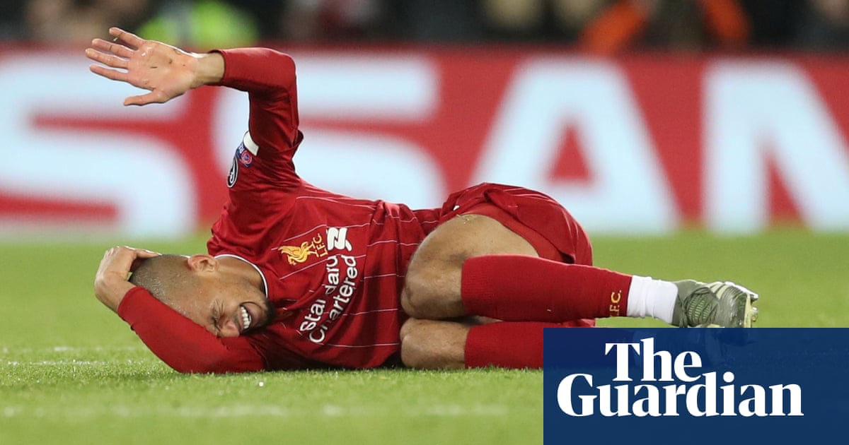 Liverpool’s Fabinho out until new year with ankle ligament injury