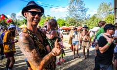 All ages enjoy the Woodford Folk festival in Queensland, Australia. December 2016