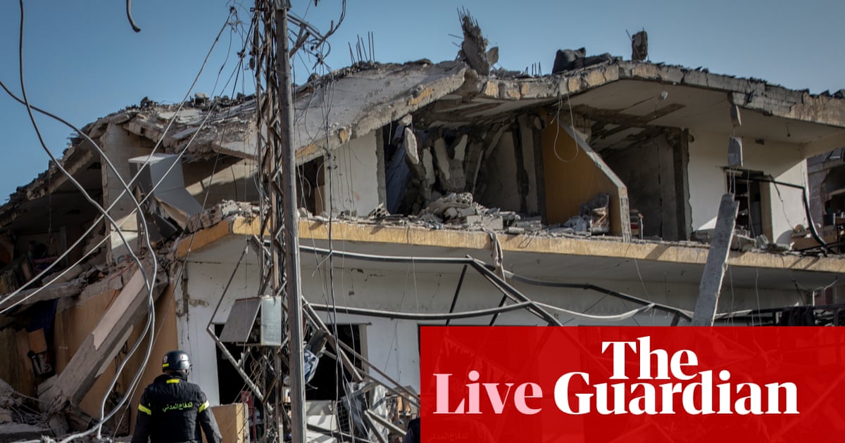 Middle East crisis live: Hezbollah urges Lebanon to pull out of talks with Israel; blockade of strait of Hormuz begins