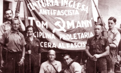 British volunteers in the International Brigade, 1937. 