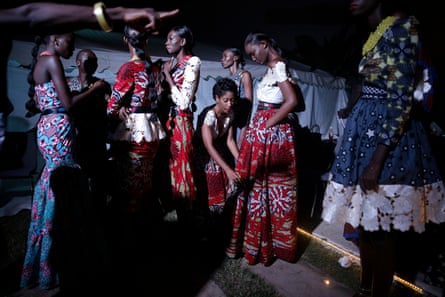 Models backstage during Dakar fashion week, June 2017