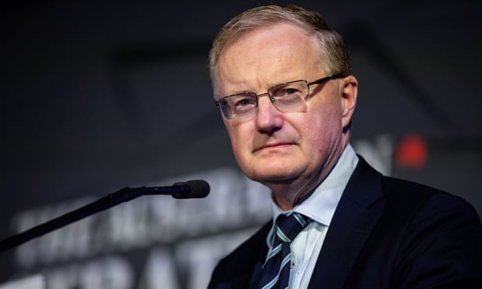 Reserve Bank of Australia governor Philip Lowe in Melbourne this morning