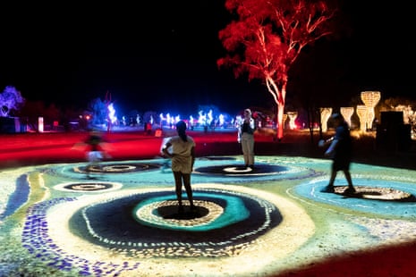 Parrtjima – A Festival in Light 2022. Alice Springs Desert Park. Northern Territory. Australia.
