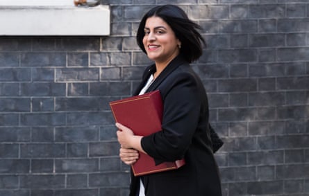Shabana Mahmood walking on Downing Street