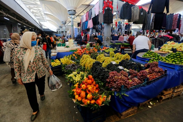 A market in Istanbul. Turkey is yet to release monthly vital data for 2020.