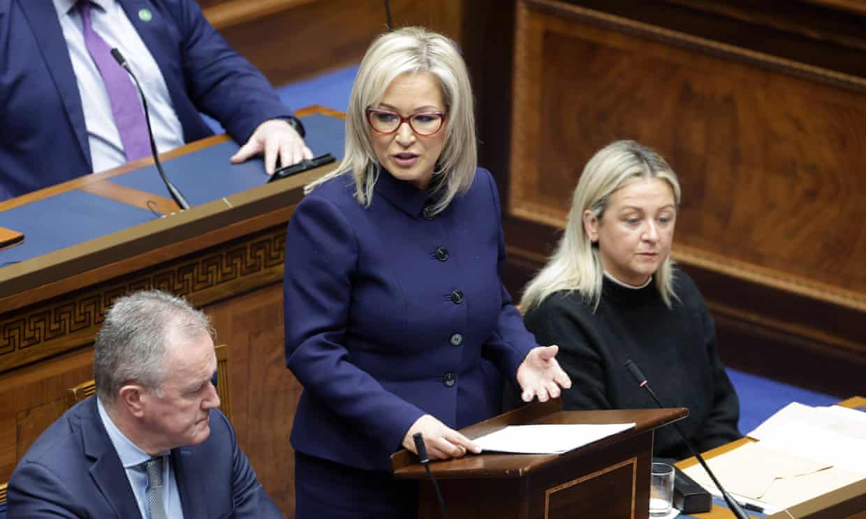 ‘I will be a first minister for all’: Sinn Féin’s Michelle O’Neill marks historic moment for once unionist state (theguardian.com)