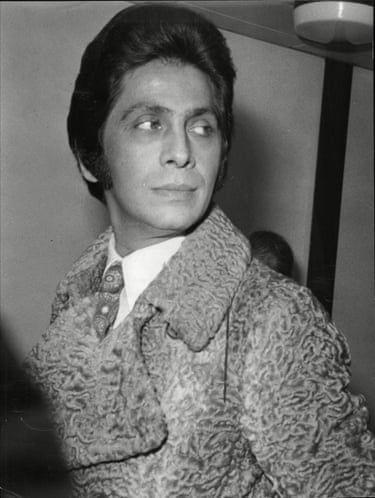 A young Valentino Garavani looking over his shoulder