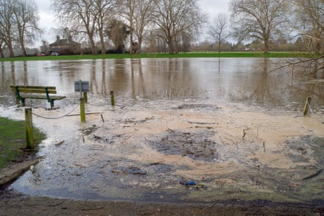 Sewage on the River Thames in Berkshire. 
