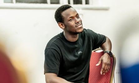 Micheal Ward during the rehearsals for A Mirror.