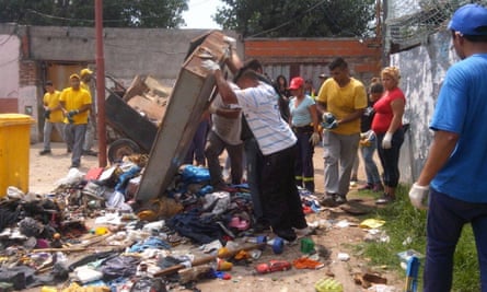 Clean up in a shanty town in Buenos Aires, Argentina organised by Corriente Villera