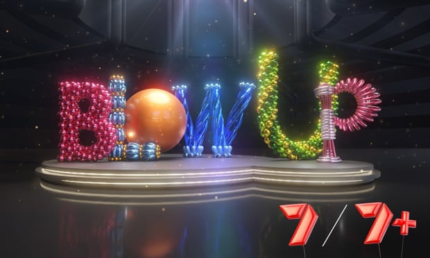 Photo publicitaire d'une nouvelle émission de Channel 7 sur le gonflement de ballons appelée Blow Up