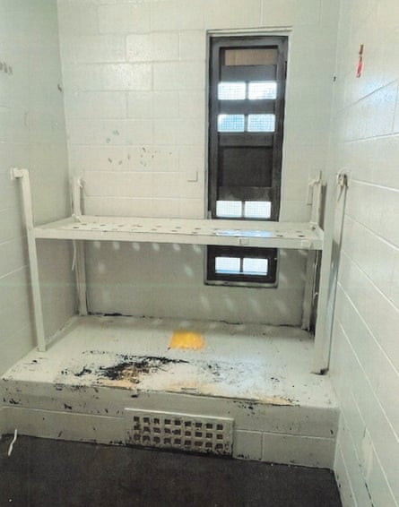 inside a prison cell
