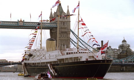 The previous royal yacht, HMY Britannia, pictured in 1997