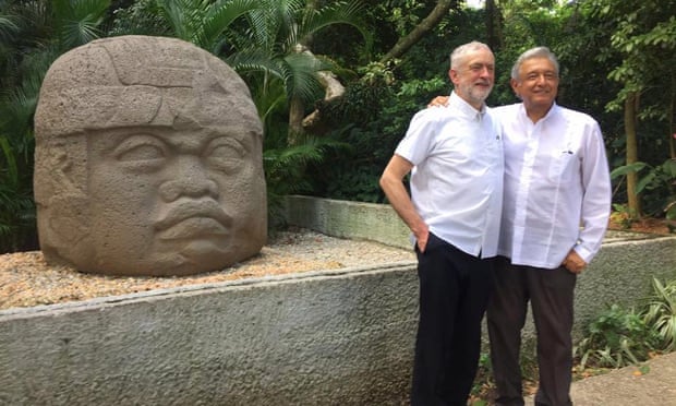 Jeremy Corbyn with Andrés Manuel López Obrador in Tabasco.
