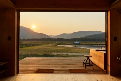 The view from the deck of a Dimensions X prefab prototype in Krinklewood in the Hunter Valley