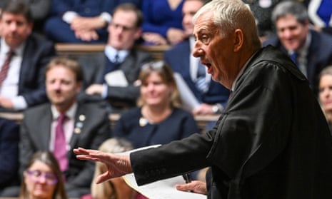 Lindsay Hoyle speaking in the Commons.