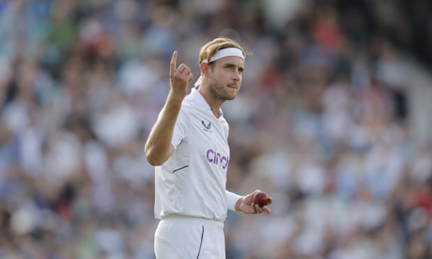 Stuart Broad playing for England