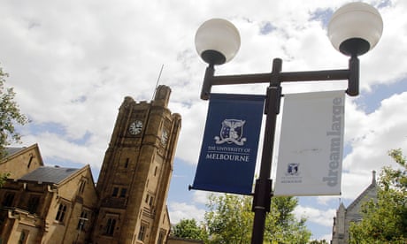 Melbourne University building and sign