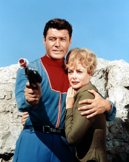 June Lockhart and Guy Williams in Lost in Space, 1965.