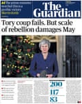 Guardian front page, Thursday 13 December 2018