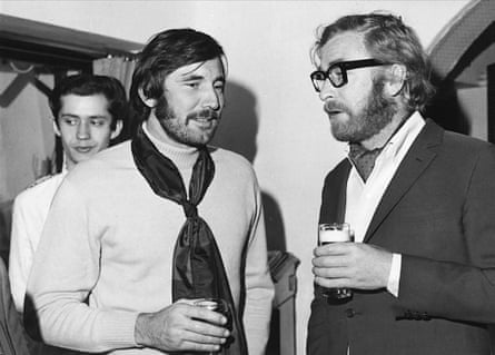 George Lazenby with Michael Caine in 1969.