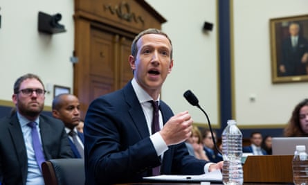 Facebook CEO, Mark Zuckerberg, responds to a question directed toward him by Democratic representative Alexandria Ocasio-Cortez on Capitol Hill in October 2019.
