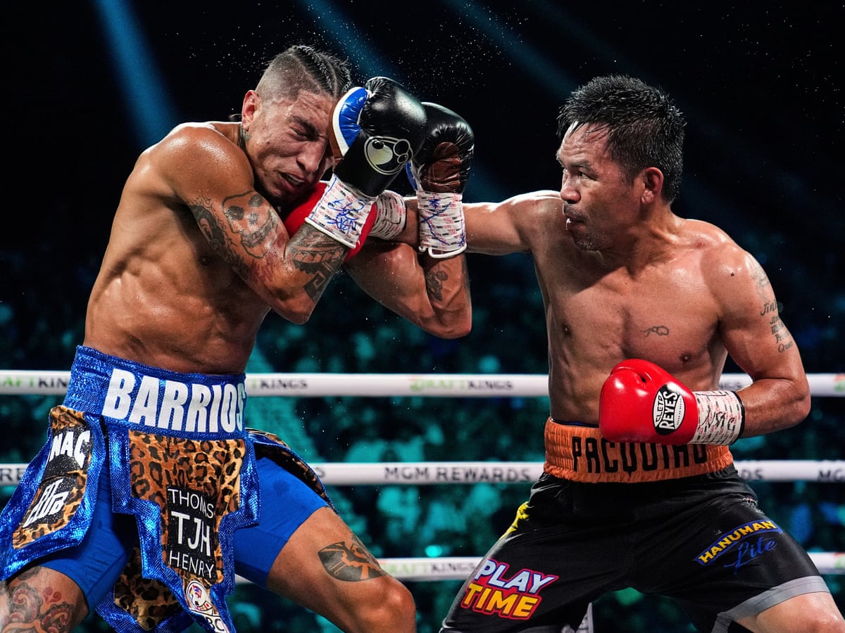 Manny Pacquiao turns back clock but settles for draw with Mario Barrios | Boxing | The Guardian