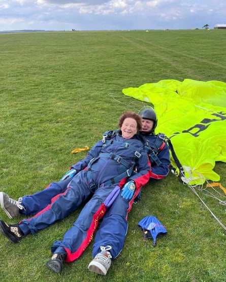 ‘There’s a world out there. There’s a life out there’ … Baggs after a smooth landing.