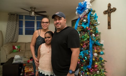 Jessica Fontánez and her family in Puerto Rico.