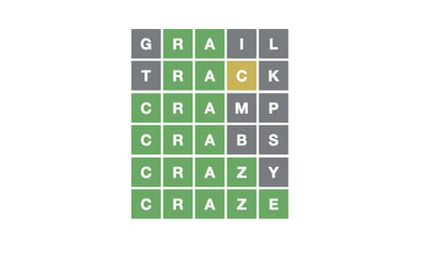 Screenshot of the word game Wordle