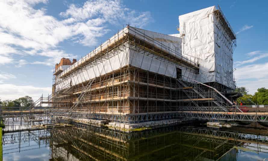 The roof renovations at Oxburgh Hall are costing £6m.