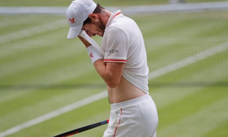 Andy Murray in his defeat to Denis Shapovalov in the third round of Wimbledon