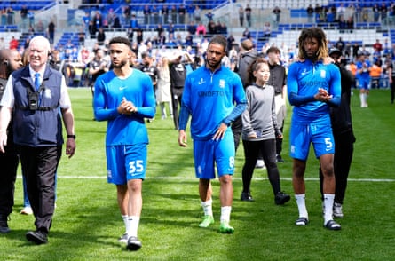 Birmingham players after their drop.