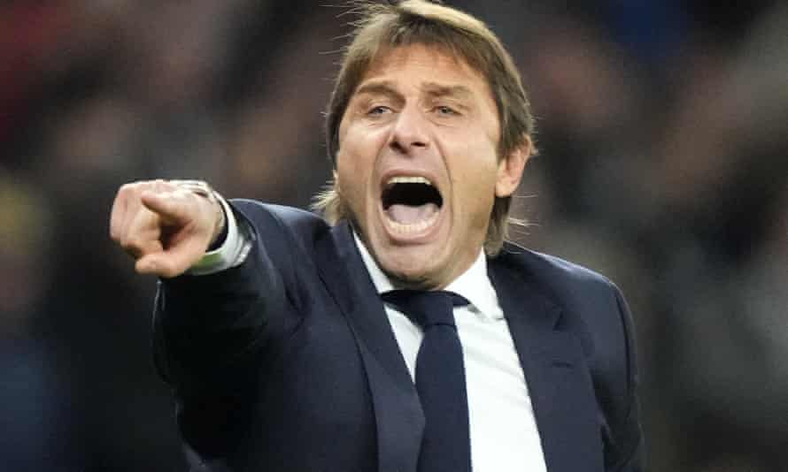 Antonio Conte gets his point across during Tottenham’s 3-2 home victory over Vitesse in his first game in charge.