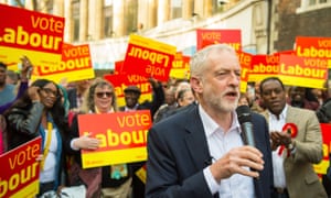Jeremy Corbyn delivers a stump speech to Labour activists
in Croydon.