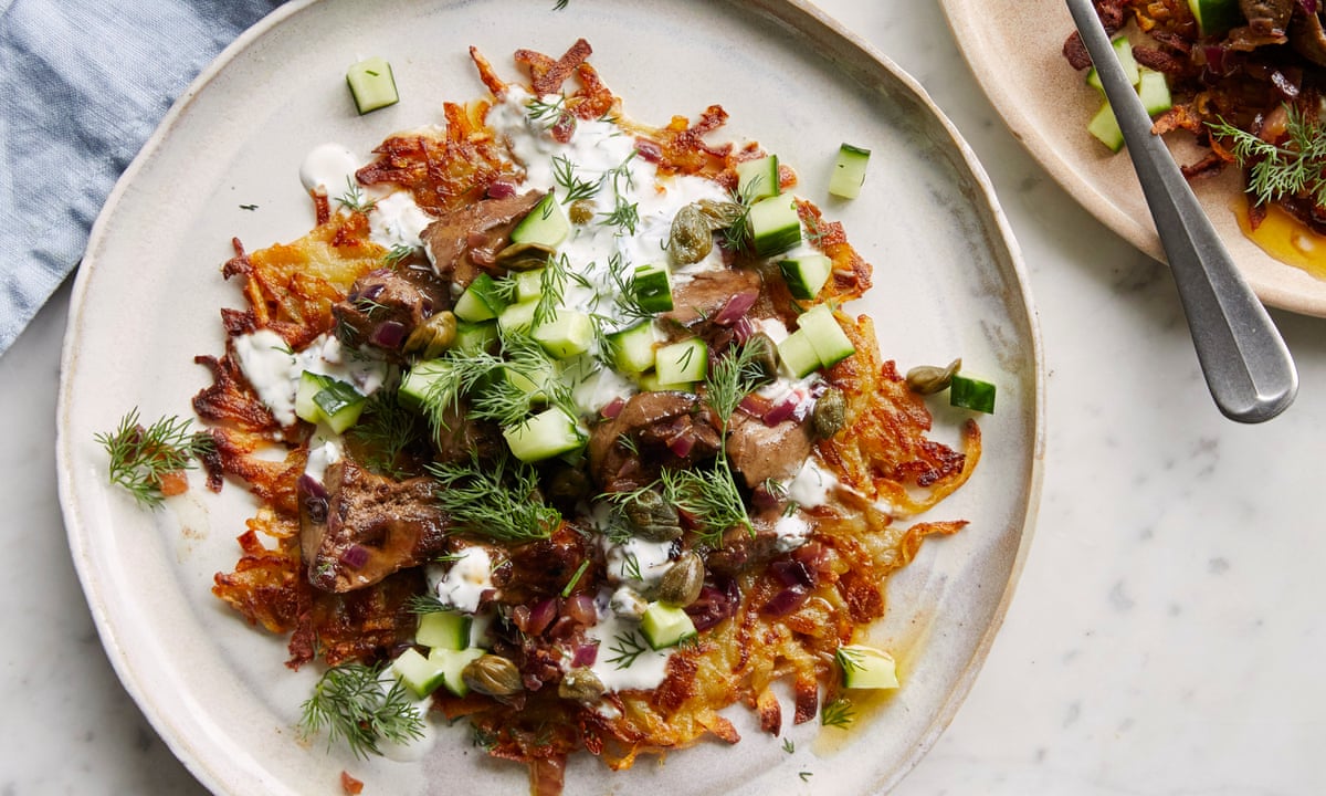 Tamal Ray's recipe for grated potato pancake with chicken livers