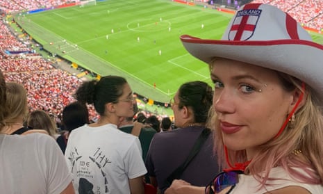 Jessica Irving, pictured watching England at the final of the women’s Euros