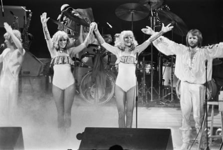 Abba take the applause in 1977.