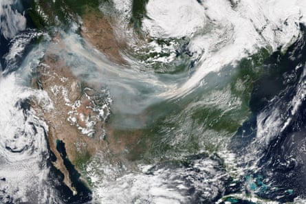 Wildfires burn across the western United States and Canada