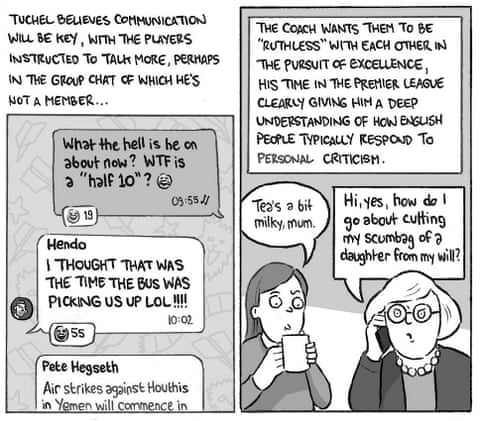 David Squires on … Thomas Tuchel adapting to life in the impossible job, panel 4
