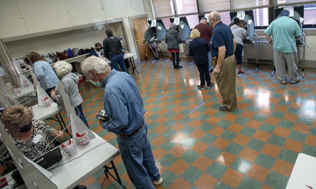 Voters cast their ballots at the Slater Center in Bristol, Tennessee on Wednesday.