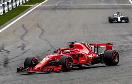Vettel leads Hamilton.