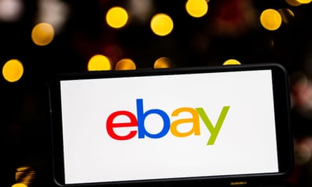 Logotipo do Ebay em um smartphone