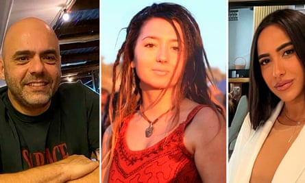 Itzik Gelernter, Shani Louk and Amit Buskila, whose bodies were recovered from Gaza.