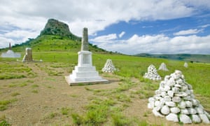 Soldiers' graves at Sandlwana hill, Isandlwana, which normally draws many visitors.