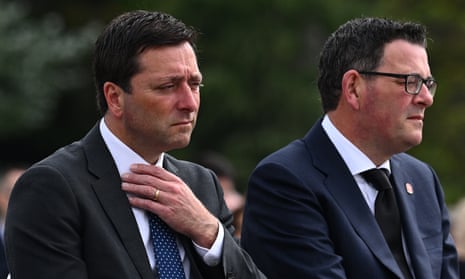 Victorian opposition leader Matthew Guy and premier Daniel Andrews.