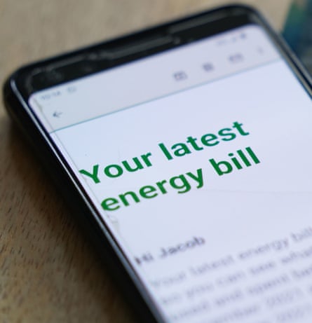 An online energy bill.